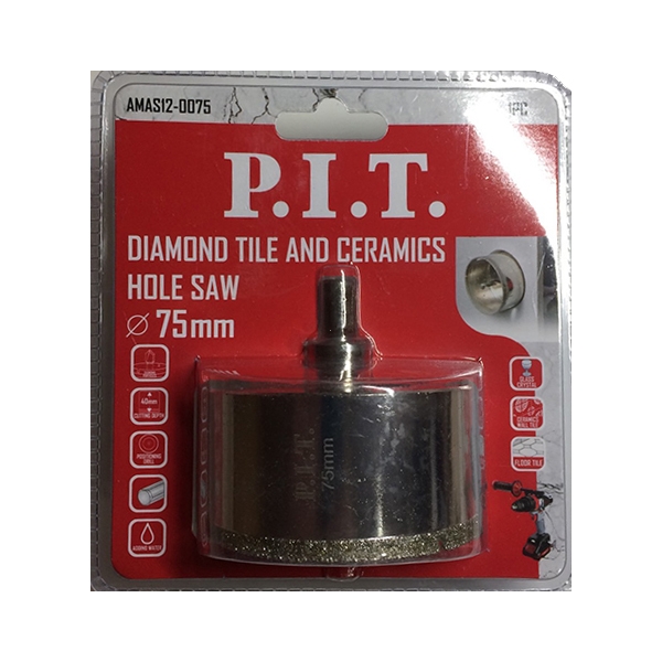 PIT расходник AMAS12-0075 коронка алмазная по керамике P.I.T. 75x70 мм