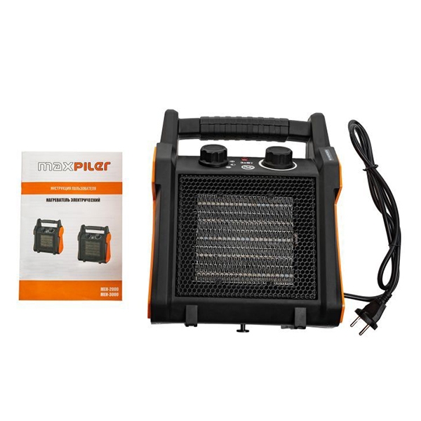PIT MEH-3000 электрический нагреватель Maxpiler, 2/3 кВт, 210 м.куб./ч- фото2