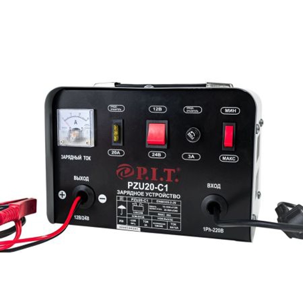 PIT PZU20-C1 устройство зарядное , 12/24В., ток зар.8/12А max,450Вт., макс. ток заряда 20 А.- фото