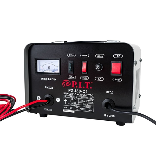 PIT PZU30-C1 устройство зарядное , 12/24В., ток зар.15/20 А. max, 700Вт., макс.ток заряда 27 А.- фото