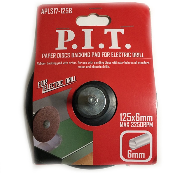 PIT расходник APLS17-125B тарелка опорная для крепления шлифовальных листов P.I.T. 125 мм 6 мм PVC