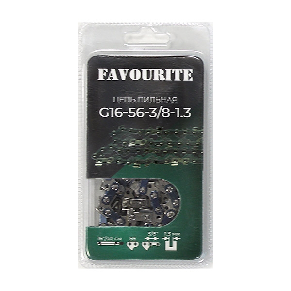 FAVOURITE G16-56-3/8-1,3 цепь пильная 16"/40 см, 3/8", 1,3 мм, 56 зв.