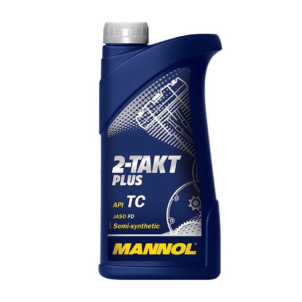 Масло MANNOL 2-Takt Plus API TC, 1 л. масло моторное двухтактное полусинтетическое MANNOL 2-Taki Plus API TC, 1 л.