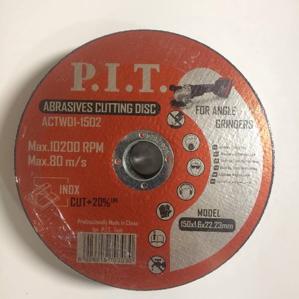 PIT расходник ACTW01-1502 диск отрезной по металлу P.I.T. 150x22,2x1,6 мм 20 шт в уп.